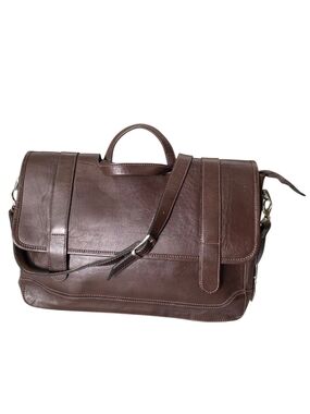 Handmade Brown Leather Messenger Bag - Classic Men’s Work Bag
